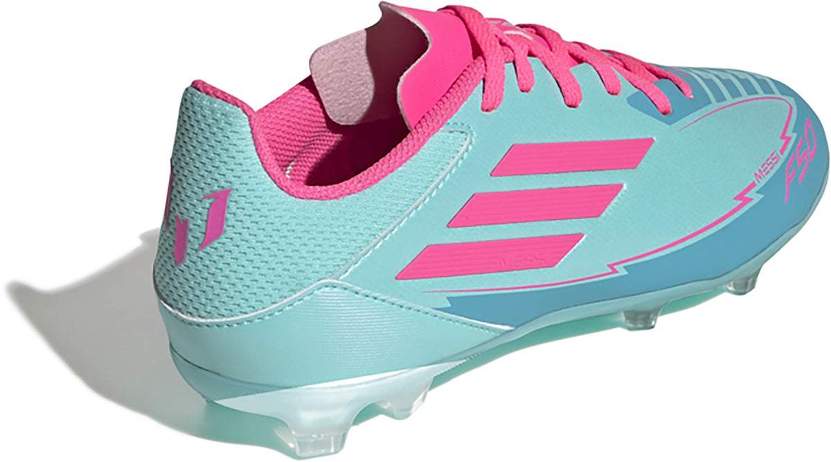 adidas Kids' F50 League FG/MG Messi Soccer Cleats IH0931 Turquoise Aqua Size 13K NIB