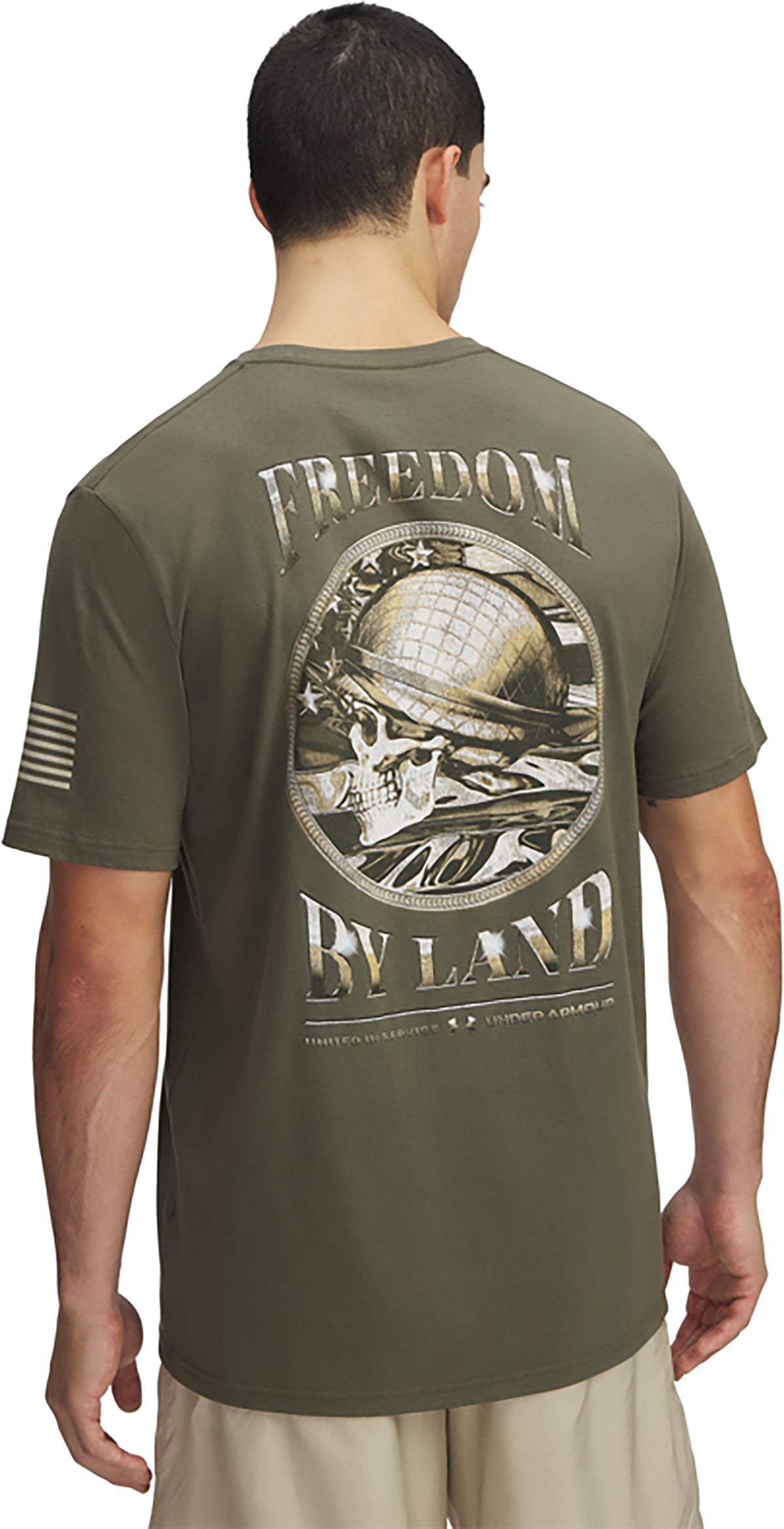 Under Armour Men's Freedom By Land Short Sleeve T-Shirt 1389928-390 Marine OD Green Size 3XL NWT