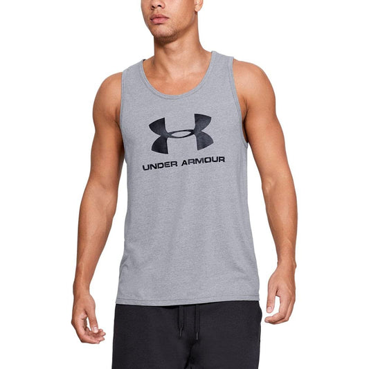 Under Armour Men's UA Sportstyle Logo Tank SM Gray
