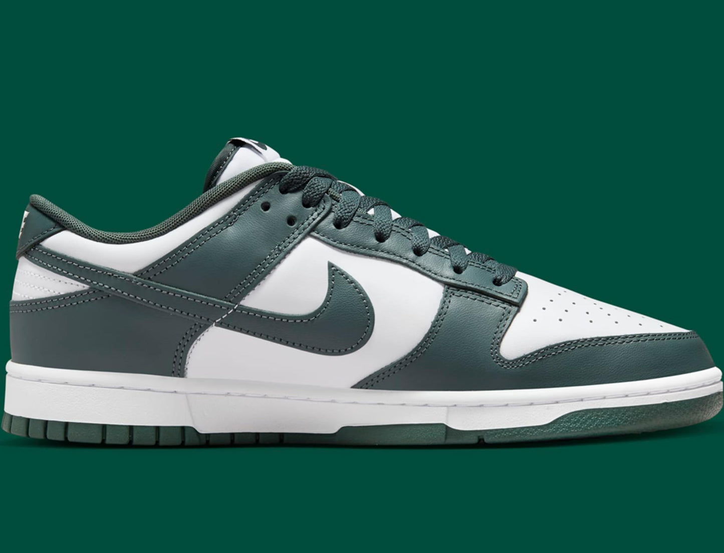 Nike Dunk Low Retro Men's Shoes (DV0833-111, White/White/Vintage Green) Size 11 and 14