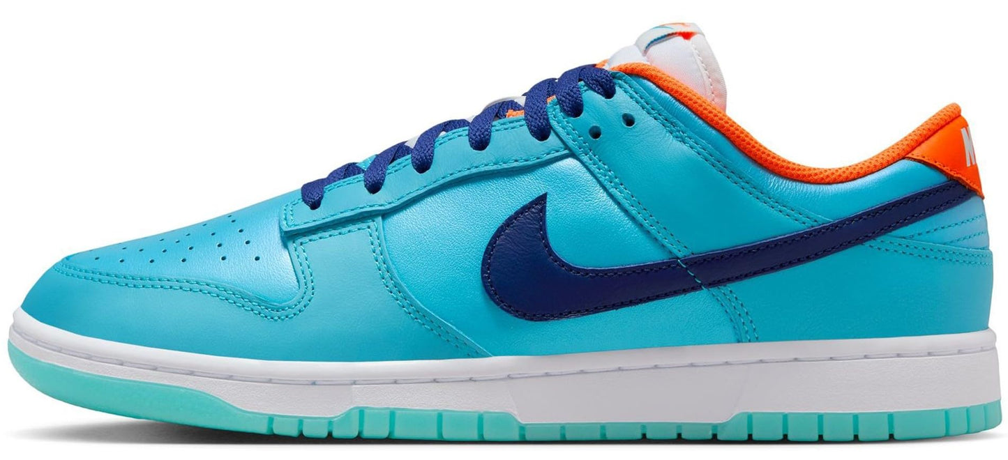 Nike Dunk Low SE Men's Shoes (HQ1538-416, Baltic Blue/Total Orange/White/Deep Royal Blue) Size 11