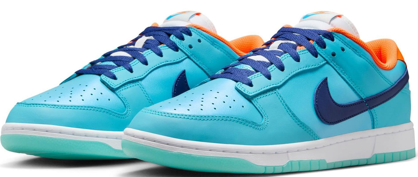 Nike Dunk Low SE Men's Shoes (HQ1538-416, Baltic Blue/Total Orange/White/Deep Royal Blue) Size 11
