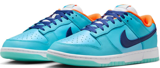 Nike Dunk Low SE Men's Shoes (HQ1538-416, Baltic Blue/Total Orange/White/Deep Royal Blue) Size 11