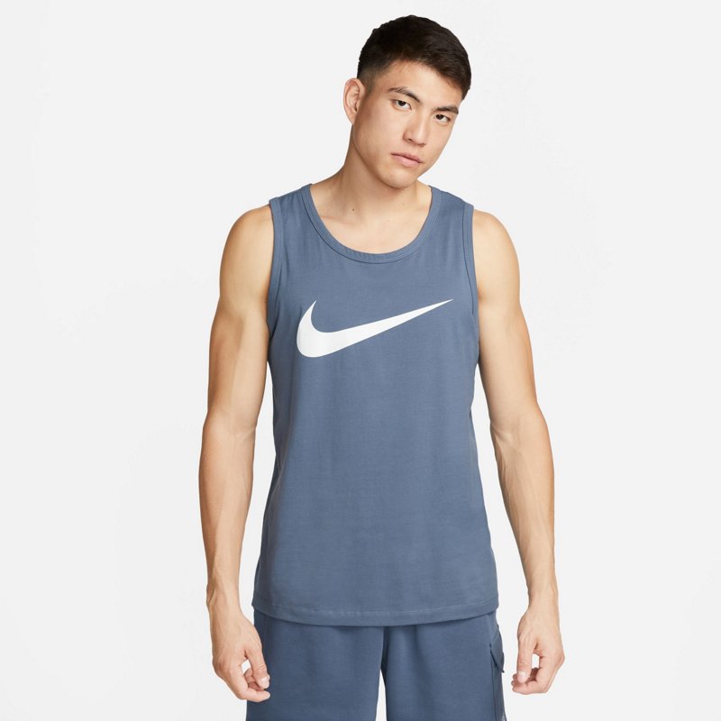 Nike Men's Sportswear Swoosh Icon Tank Top Diffused Blue, Small - Men's Athletic Performance Tops - Nike