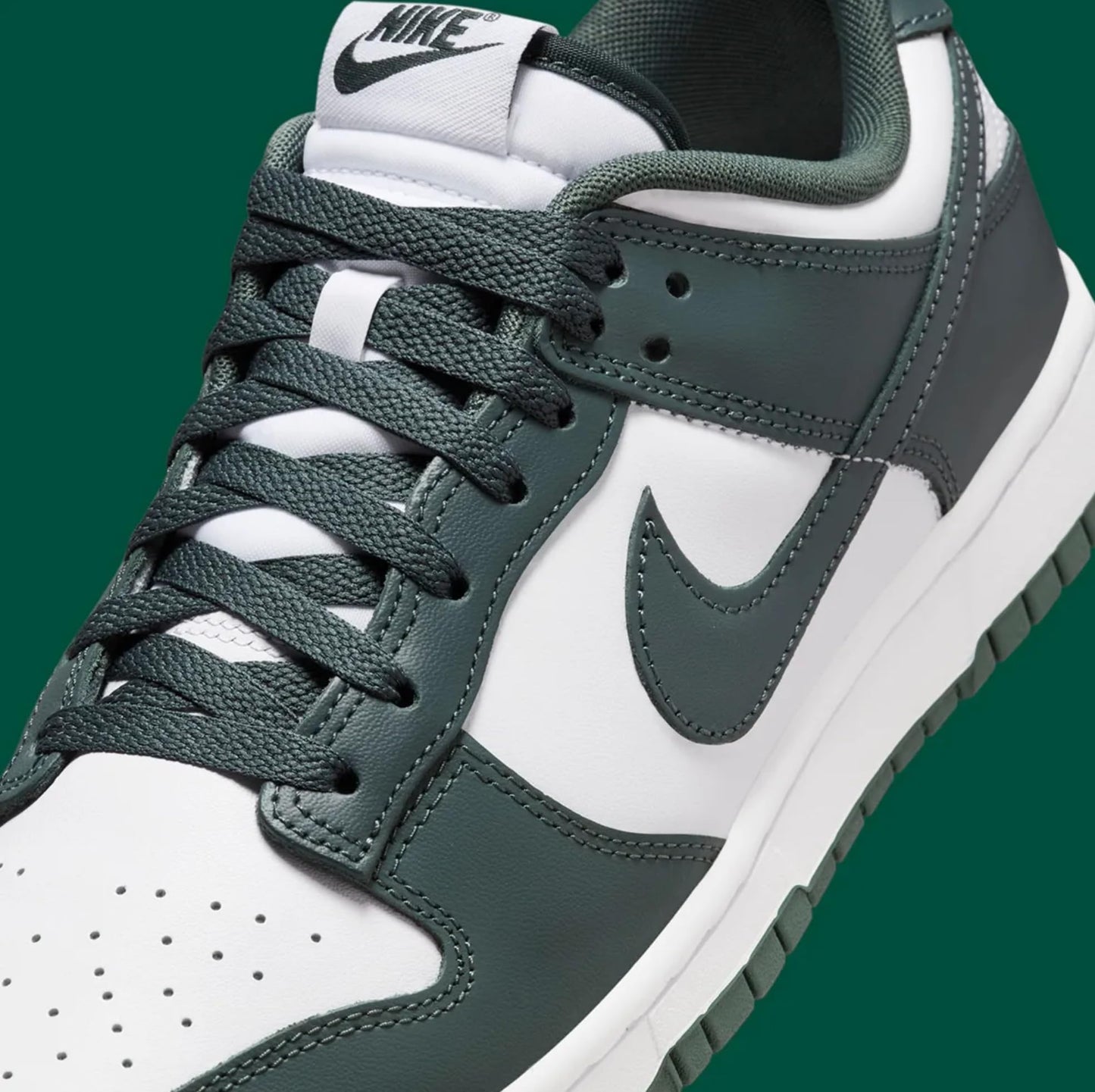 Nike Dunk Low Retro Men's Shoes (DV0833-111, White/White/Vintage Green) Size 11 and 14