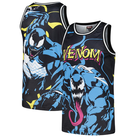 Venom Big Print Mesh Jersey - Black Sports - Size XL