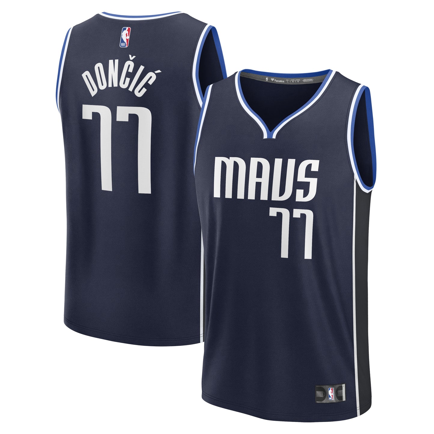 Luka Dončić Dallas Mavericks Fanatics Men's Fast Break Player Jersey - Statement Edition - Navy Sports - Size L - Fanatics