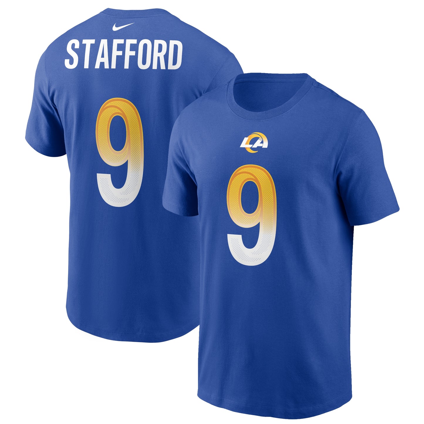 Matthew Stafford Los Angeles Rams Nike Name & Number T-Shirt - Royal - Size L - Nike