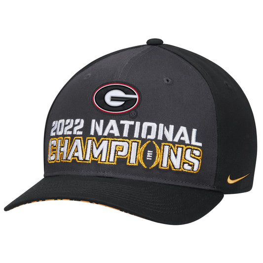 Georgia Bulldogs Nike College Football Playoff 2022 National Champions Locker Room Classic 99 Adjustable Hat - Black - Size OSFA