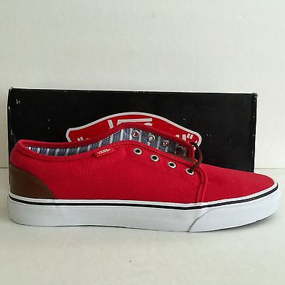 DS Vans 106 Vulcanized CL Chinese Red Stripes Size 11.5/ SIZE 12 - DOPEFOOT
 - 1