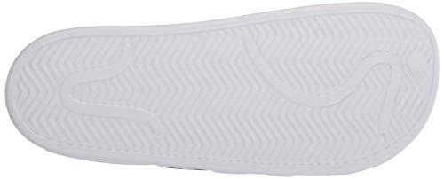 adidas Unisex Adilette Clog Slide Sandal, Footwear White/Core Black/Footwear White, 6 US Men