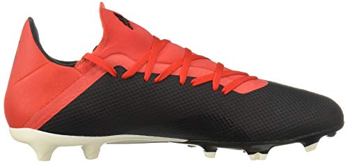 adidas Men's X 18.3 Firm Ground, Black/Off White/Grey, 6.5 M US
