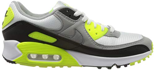 Nike Mens Air Max 90 Running Shoe, Adult, White Particle Grey Volt Black Lt Smoke Grey