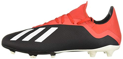 adidas Men's X 18.3 Firm Ground, Black/Off White/Grey, 6.5 M US