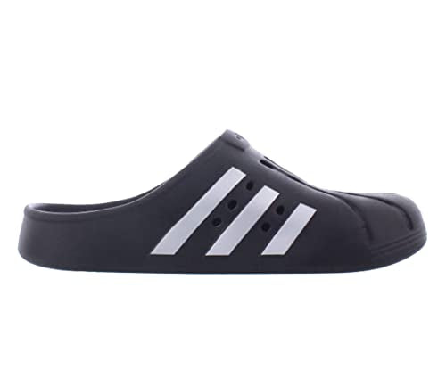 adidas unisex adult Adilette Clog Slide Sandal, Core Black/Silver Metallic/Core Black, 6 Women Men US