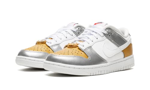 Nike Women Dunk Low DH4403-700 Gold White Silver