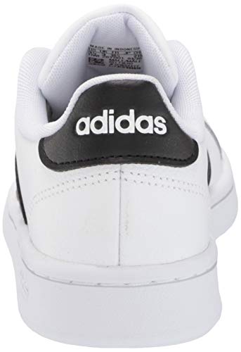 adidas men's Grand Court Sneaker, White/Black/White, 12 US