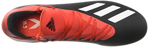 adidas Men's X 18.3 Firm Ground, Black/Off White/Grey, 6.5 M US