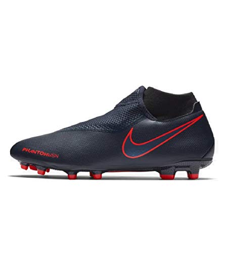 Nike Phantom VSN Academy DF FG/MG Tacos de fútbol Talla 9 Hombres AO3258-440 Obsidiana/Negro/Carmesí brillante/Azul universitario