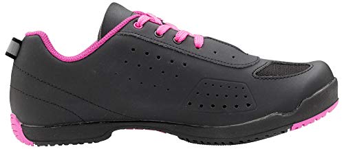 Louis Garneau - Chaussures de vélo urbain pour femme, Noir/Rose, US (9), EU (40)