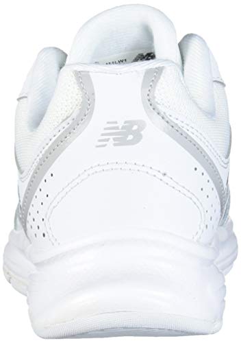Zapatillas de entrenamiento New Balance 411 V1 para mujer, blanco/blanco, 8.5 US