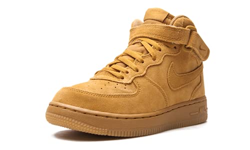Nike Little Kid's Force 1 Mid LV8 Wheat/Wheat-Gum Light Brown (859337 701) - 11