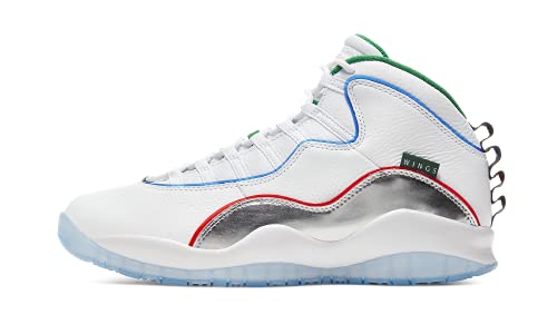 Nike Mens Air Jordan Retro 10 Wings Size 8 - CK4352 103 White/Chrome - Nike