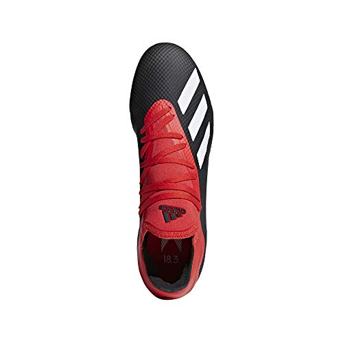 adidas Men's X 18.3 Firm Ground, Black/Off White/Grey, 6.5 M US