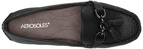 Aerosoles womens Soft Drive Loafer, Black Leather, 6.5 US