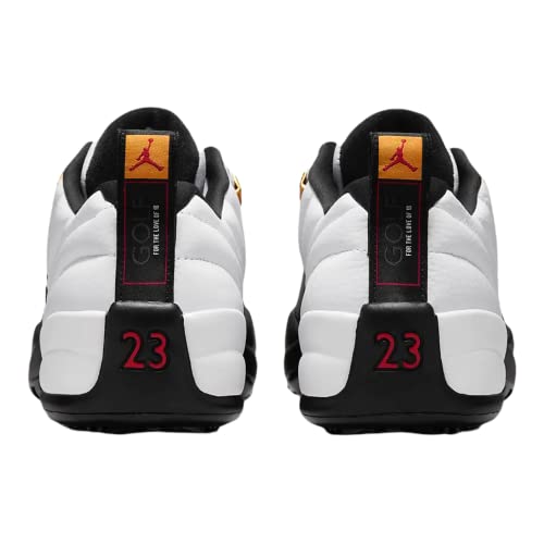 Air Jordan 12 Low Retro Taxi Golf Cleats Talla 10 - Hombre DH4120-100 Blanco/Negro