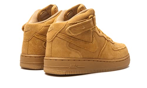 Nike Little Kid's Force 1 Mid LV8 Wheat/Wheat-Gum Light Brown (859337 701) - 11
