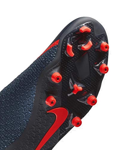 Nike Phantom VSN Academy DF FG/MG Tacos de fútbol Talla 9 Hombres AO3258-440 Obsidiana/Negro/Carmesí brillante/Azul universitario