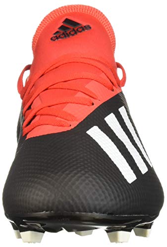 adidas Men's X 18.3 Firm Ground, Black/Off White/Grey, 6.5 M US