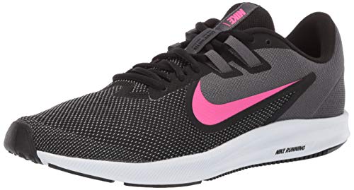 Nike Women's Downshifter 9 Sneaker, Black/Laser Fuchsia-Dark Grey, 8.5 Regular US