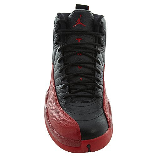 Air Jordan 12 Retro BG Flu Tamaño del juego 5Y - Escuela primaria 153265-002 Negro/Rojo universitario