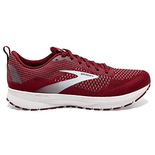 Brooks Men's Revel 4 Running Shoe - Maroon/White