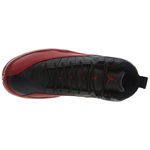 Air Jordan 12 Retro BG Flu Tamaño del juego 5Y - Escuela primaria 153265-002 Negro/Rojo universitario