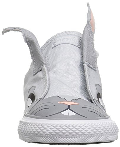 Converse Baby-Girl's Chuck Taylor All Star Creatures Sneaker, Grey/Navy, 3 M US Infant