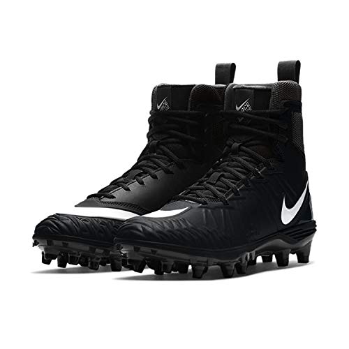 NIKE Force Savage Varsity - Tacos de fútbol para hombre (9 M US, negro/blanco)