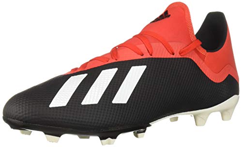 adidas Men's X 18.3 Firm Ground, Black/Off White/Grey, 6.5 M US