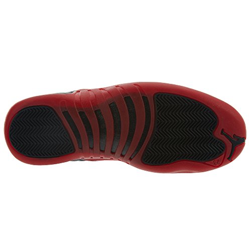 Air Jordan 12 Retro BG Flu Tamaño del juego 5Y - Escuela primaria 153265-002 Negro/Rojo universitario