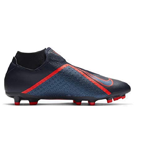 Nike Phantom VSN Academy DF FG/MG Tacos de fútbol Talla 9 Hombres AO3258-440 Obsidiana/Negro/Carmesí brillante/Azul universitario