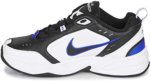 Nike Men's Air Monarch IV Cross Trainer, Black/Black-White-Racer Blue, 11 Regular US