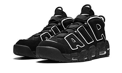 Nike Basketball Air More Uptempo Talla 8.5 - Hombre 414962-002 Negro/Blanco