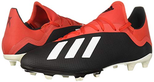adidas Men's X 18.3 Firm Ground, Black/Off White/Grey, 6.5 M US