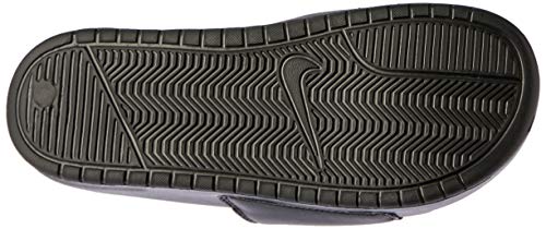 Nike Women's Benassi Just Do It Sandal, Black/Rose Gold, 11 Regular US