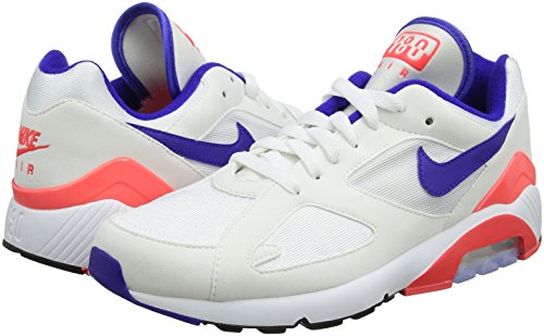 Nike Air Max 180 pour homme, blanc/ultramarine-rouge solaire, 13 M US