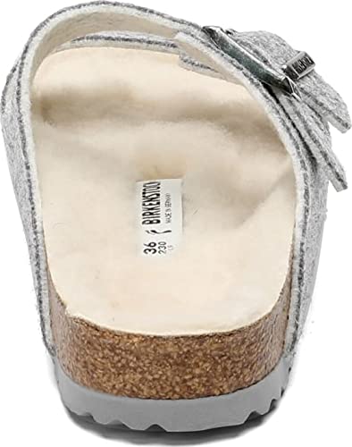 Birkenstock Women's, Arizona Wool Felt - Narrow Width Grey Light 36 M