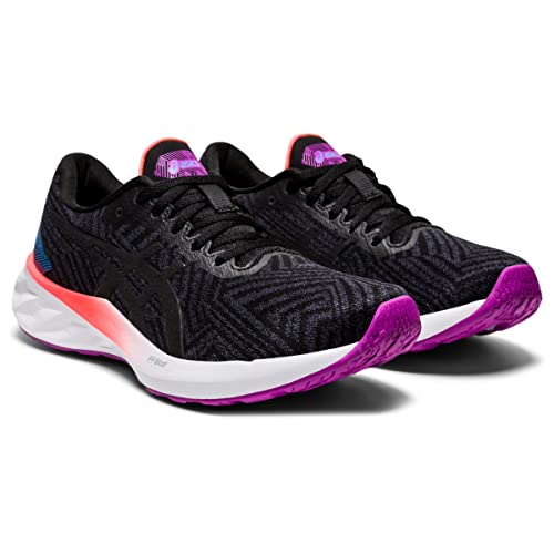 ASICS Women's Roadblast Running Shoes, 9.5, Black/Orchid