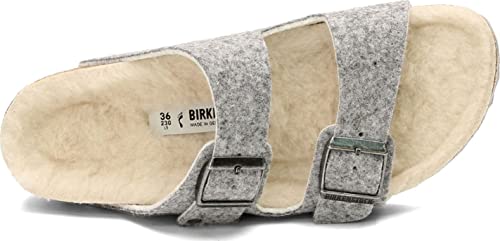 Birkenstock Women's, Arizona Wool Felt - Narrow Width Grey Light 36 M